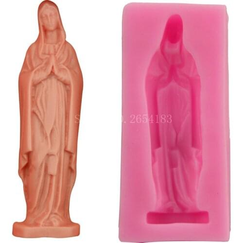 Woman Goddess Girl Prayer Silicone Fondant Soap 3D Cake Mold Cupcake Jelly Candy Chocolate Decoration Baking Tool Moulds FQ2933