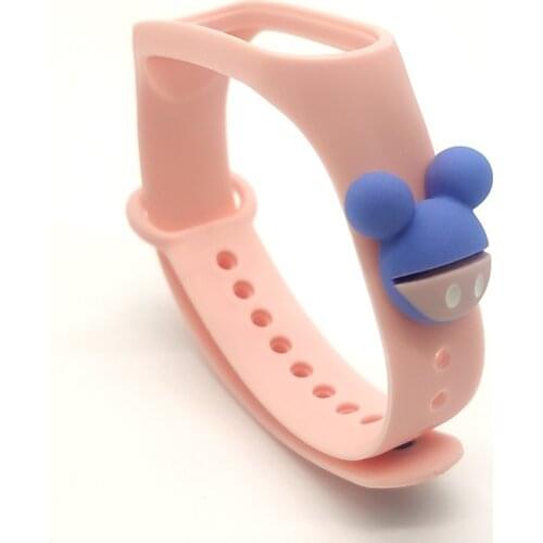 Disney Mickey Minnie Strap For Xiaomi Mi Band 4 3 5 6 watch band Silicone bracelet replacement For XiaoMi band Wristband