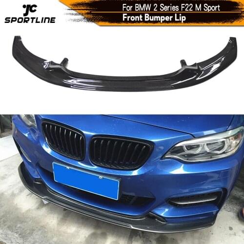 Carbon Fiber Front Bumper Lip Spoiler Splitters for BMW 2 Series F22 F23 M Sport 2014 2015 2016 Front Bumper Lip Spoiler Guard