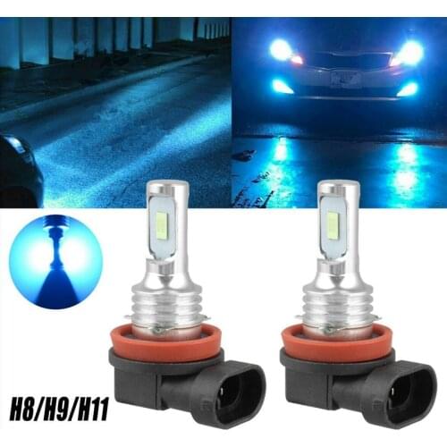 Super Bright H8 H9 H11 LED Headlight Bulb Kit HIGH/LOW Beam Light 8000LM 8000K Ice Blue 80W