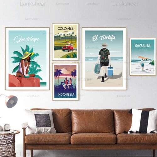 Vintage HD Print Canvas Art Painting New York Netherlands Moscow London Modular Travel Cities Landscape Posters Wall Art Picture