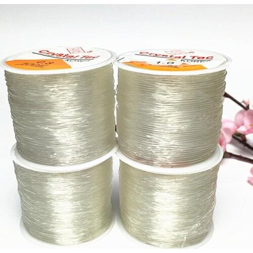 DIY Jewelry Accessories 100M Transparent Crystal Bracelet Line Beading Line Elastic Wear Resistant TPU Wire Fishing Line 0.5-1.0