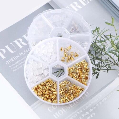 260pcs/lot Rubber Earring Backs Stopper Silicone Round Ear Caps Earrings Back Supplies DIY Jewelry Findings Making Accessories