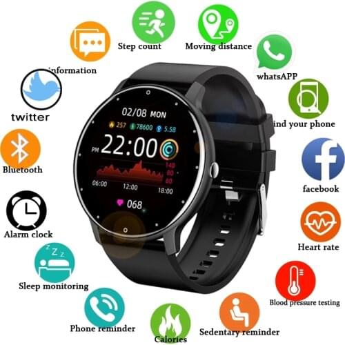 Women Smart Watch Real-time Weather Forecast Activity Tracker Heart Rate Monitor Sports Ladies Smartwatch Mens For Android IOS