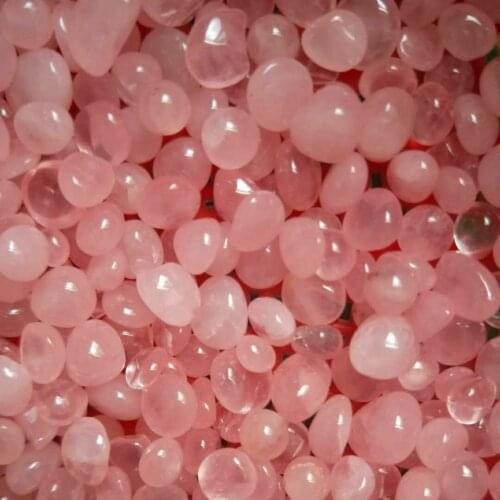 100g Natural Pink Crystal Gravel Rose Quartz Crystal Gravel Stone Rock Chips Lucky Healing