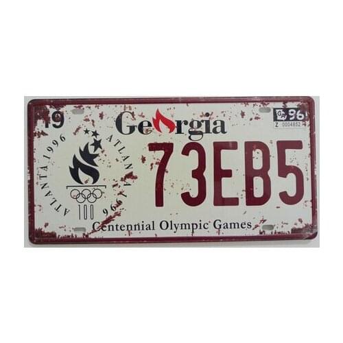 100 pcs New Arrive Vintage decorative plates Metal Painting PUB Cafe iron card 15x30cm metal wall art