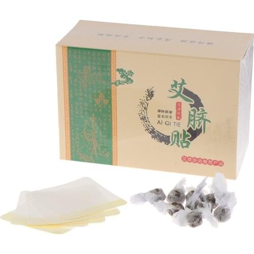 30pcs x Pills+30pcs x Stickers Moxibustion Moxa Navel Sticker Warm Uterus And Stomach Health Care