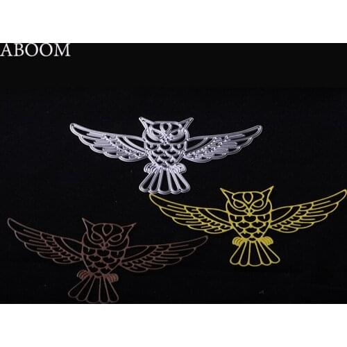 ABOOM New 1PC Night Owl Metal Cutting Dies For Scrapbooking Cutting DIY Cards Decoration Embossing Folder Dies Cuts Template