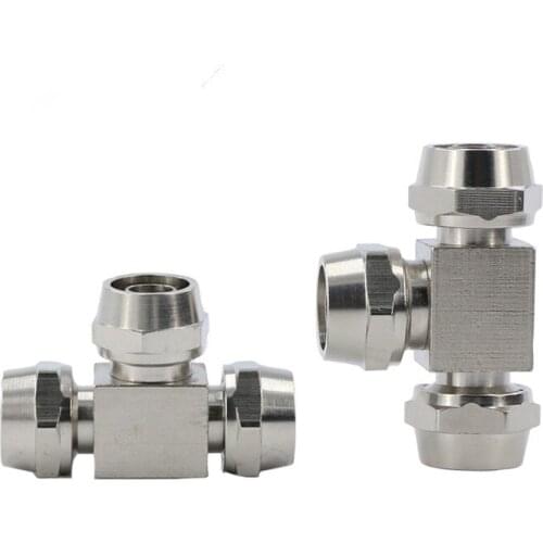 Free shipping 16mm-16mm-16mm Hose Barb Brass Barbed Pipe Fitting Coupler Connector Adapter For Fuel Gas Water PE-16