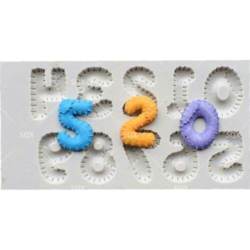 Stitching Digital Silicone Mold, Cake Decoration Tools, Chocolate Candy Mold, DIY Kitchen Accessories SQ1756