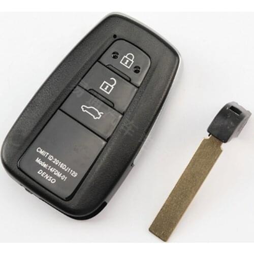 DAKATU Car Smart Remote Key Fob Case Cover For Toyota Levin 3 Button Replacement Key Shell