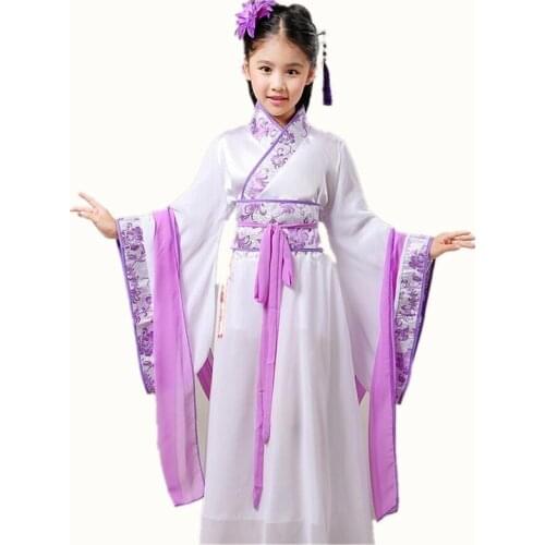 Childrens Hanfu new costume costumes children Hanfu skirt skirt fairy photo Guzheng tea show clothing classical dance costumes