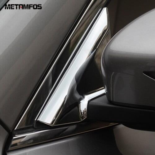 For Nissan X-Trail Rogue 2014-2017 2018 2019 Chrome Window A Pillar Cover Trim Decorative Frame Exterior Accessories Car Styling