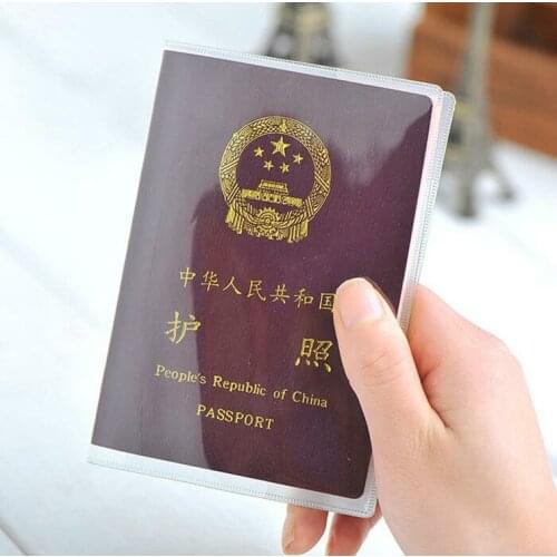 Travel Waterproof Dirt Passport Holder Cover Wallet Transparent PVC ID Card Holders Business Credit Card Holder Case Pouch