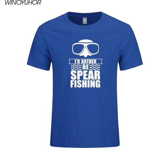 Spearfishing T Shirt Scuba Diver Spear Fishinger T-Shirt Brand Cotton Men Clothing Male Slim Fit Tops Camisetas Masculina