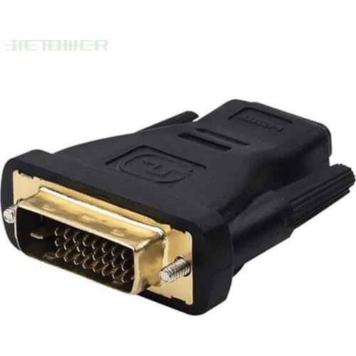 HDMI Female to DVI D 24+1 Pin Male Adapter Converter HDMI DVI Cable Switch for PC for HDTV PS3 Projector LCD TV Box TV 300pcs