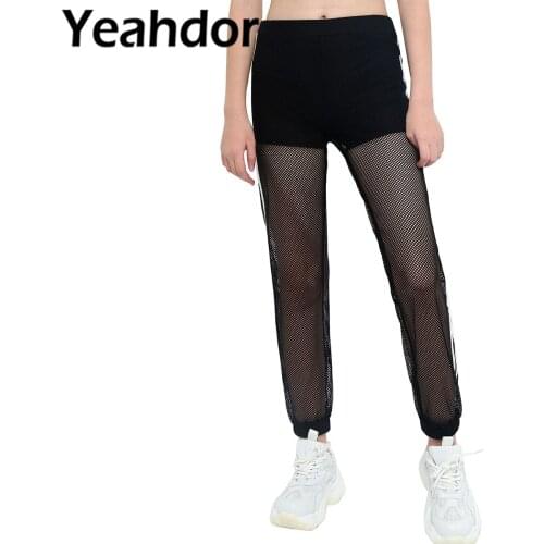 Summer Kids Girls Mesh Dance Sport Pants Athletic Gym Running Yoga Jogger Pant Casual Wear Children Tracksuit Sportwear Trousers