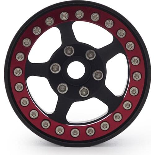 Upgrading Adults Toy Car 1.9" Five-Spoke Wheel Rims Metal Beadlock Wheel Hub Rims for BDX 1/10 RC Crawler