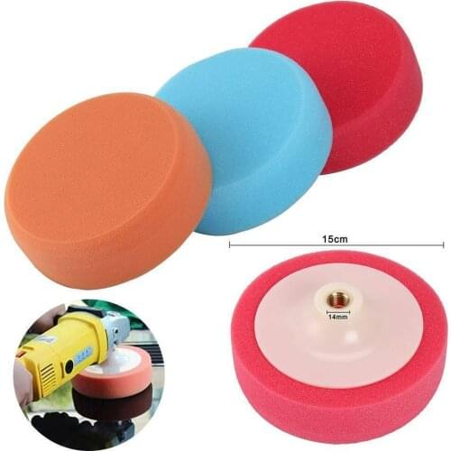150mm Polishing Sponge Heads Buffing Car Foam M14 Machine Mops Pads Set