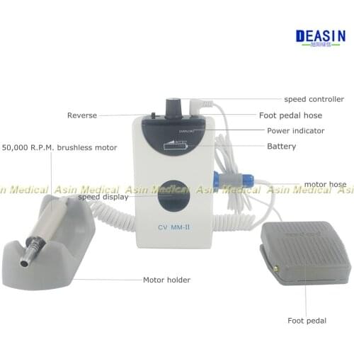 NEW 50000rpm Dental portable mini Micro motor Brushless Electric micromotor with straight handpiece nail polishing