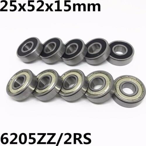 2pcs 6205ZZ 6205-2RS ball bearing 25x52x15 mm deep groove ball bearing High quality 6205Z 6205RS