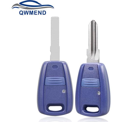 BHKEY 1Buttons Remote Car key shell Case Fob For Fiat Punto Doblo Bravo Transponder Auto Key Shell SIP22 GT15R Blade