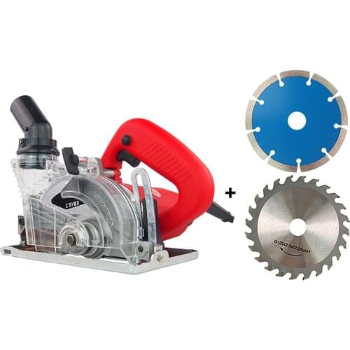 220V Electric Wood Cutting Machine Multifunctional Metal Marble Tile Brick Dust-free Cutter 1800W 125MM