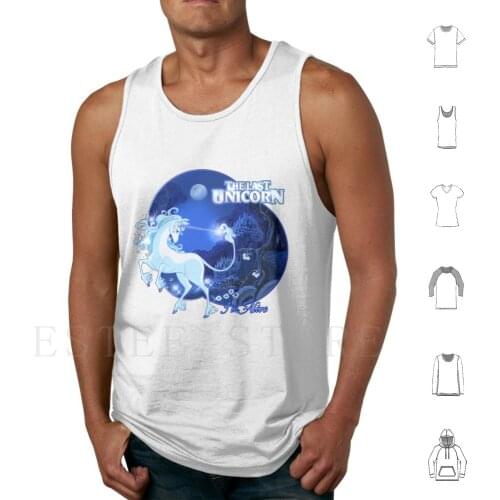 I'M Alive-Blue Tank Tops Vest Sleeveless The Last Unicorn Unicorn Das Letzte Einhorn Fantasy