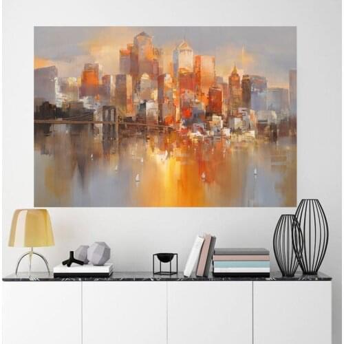 Modern Posters Home Decor Modular Painting Abstract City Street The Wall Pictures Oil Paintings Art Hd Print Canvas Picture