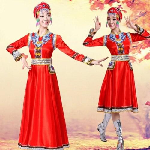 Mongolian Traditional Clothes National Dance Of China Mongolian Clothing Costume Ethnic Chinese Folk Dance Clothing TA2203