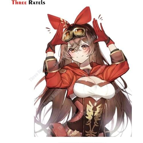 Three Ratels A453 Different Style Amber Of Genshin Impact Sticker For Fuel Tank Cap Laptop Refrigerator Vinly Materal Decal