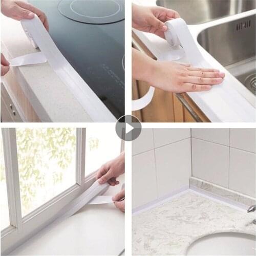 Sealing Strip Tape With 3.2m*2.2cm/3.8cm PVC Self-Adhesive Tape Waterproof Wall Sticker For Bathroom Kitchen Shower Sink Bath