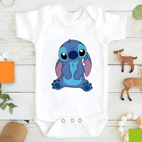Punk Hip Hop Toddler Clothes Hipster Graphic Baby Girl Boy Bodysuit Lilo & Stitch Harajuku Newborn Jumpsuits Dropship