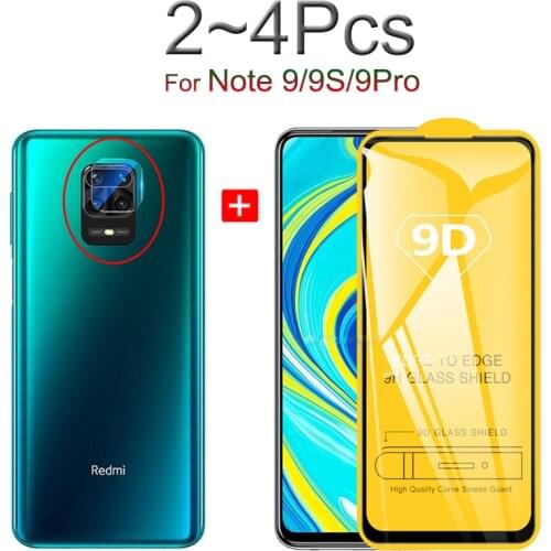 9D Tempered Glass For Xiaomi Redmi Note 9 9S 9Pro 8T 8Pro Screen Protector Camera Film Protective Glass Redmi 9 9A Note-9-Pro 8T