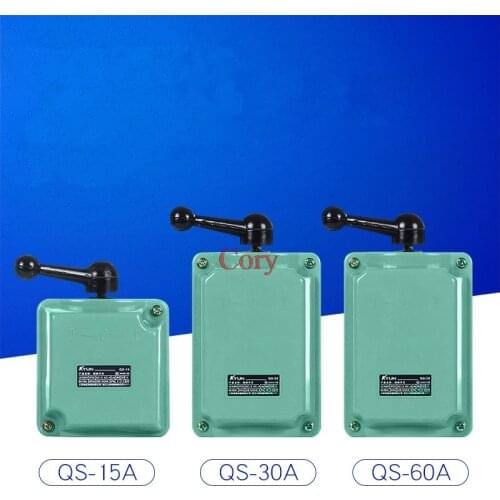 1PC Drum Switch 15/30/60A 3 Position Forward, Stop, Reverse (I-O-I) Control Plastic Shell Forward/Off/Reverse