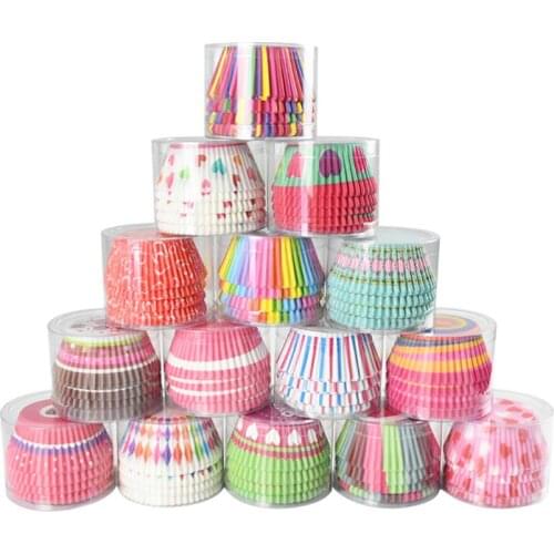 100pcs/set Muffin Paper Cupcake Mold Liner Baking Cake Muffin Box Cup Case Tool Decor DIY Cupcake Party Supplies