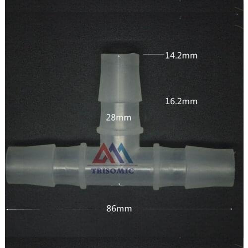 14.2mm T tpye equant Connector Equal Tube Joiner Material PP Plastic Fitting Fish Tank Airline Aquarium