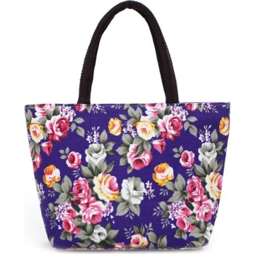 15PCS / LOT Printing Shopping Bag Environmental Bag Foldable Canvas Reusable handbag Fashionable Women Storage Bag