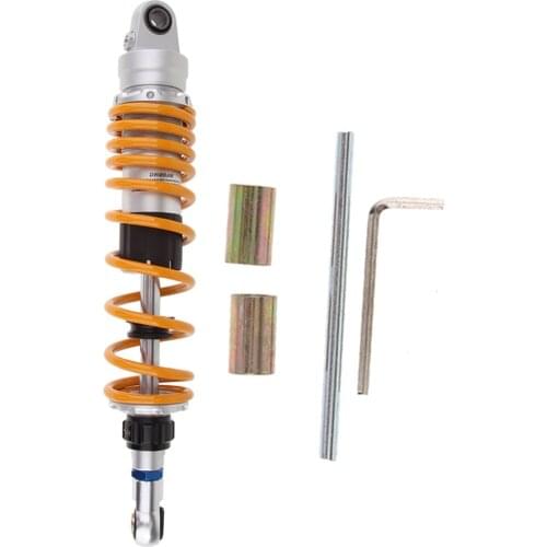 2 x Universal Rear Shock Absorbers for Motorcycle 350mm Spring Orange