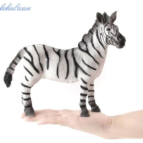 22cm high qulity simulation plastic animal zebra model Early education toy for children gift