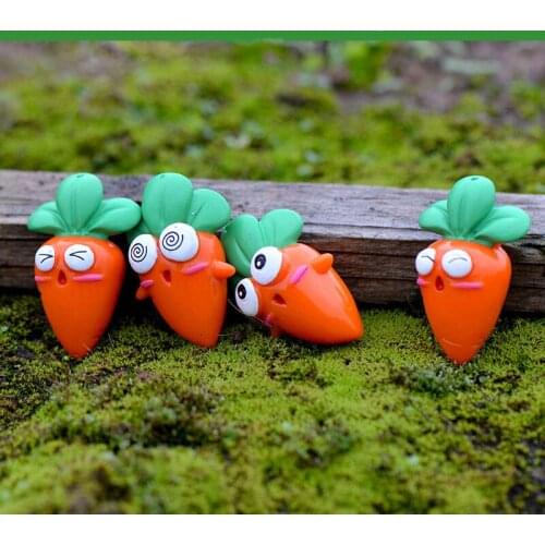 4pcs/set Carrot micro landscape DIY home decoration accessories miniature garden Succulent potted accessories