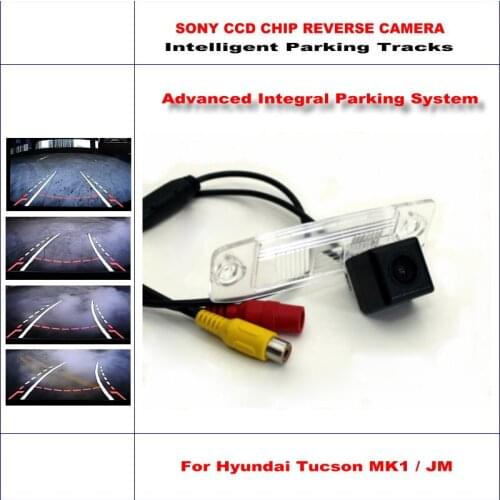 Car Rear Camera For Hyundai Tucson MK1 / JM 2004-2010 Intelligent Parking Tracks Backup Reverse Dynamic Guidance Tragectory CAM