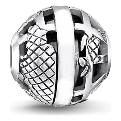 Silver Hollow Earth Half Globe Karma Beads Fit Bracelet Necklace, 2020 Thomas Style DIY Bead Jewelry Accessories For Women Men