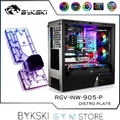 Bykski Distro Plate For IN WIN 905 Case, 240+360 Radiator Water Cooling Loop Solution, 12V/5V RGB SYNC, RGV-INW-905-P