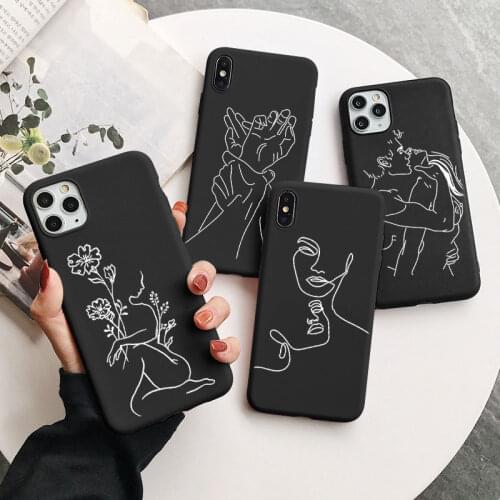 Case For Huawei Y6 Y7 2019 P Smart 2021 P30 P20 Pro P40 Lite E Honor 8X 9X 8A 9A 10 20 Lite 10i 20i Abstract Art Line TPU Cover