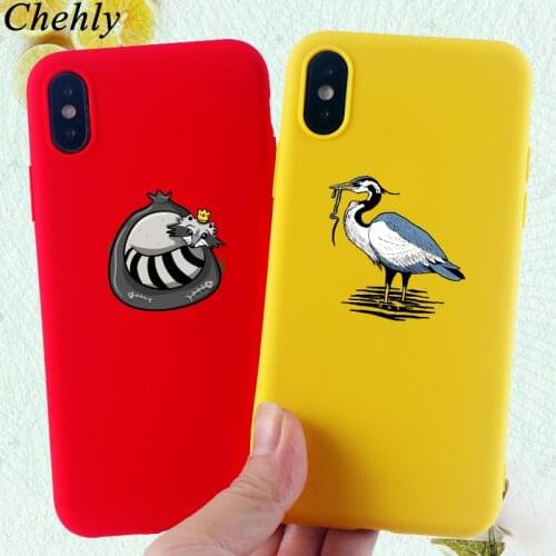 Cartoon Fox Phone Case for IPhone 6s 7 8 11 Plus Pro X XS MAX XR Fashion Cases Soft Silicone Fitted TPU Back Cover Accessories