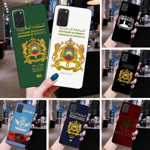 Morocco Flag Passport Phone Case for Samsung S20 plus Ultra S6 S7 edge S8 S9 plus S10 5G lite 2020