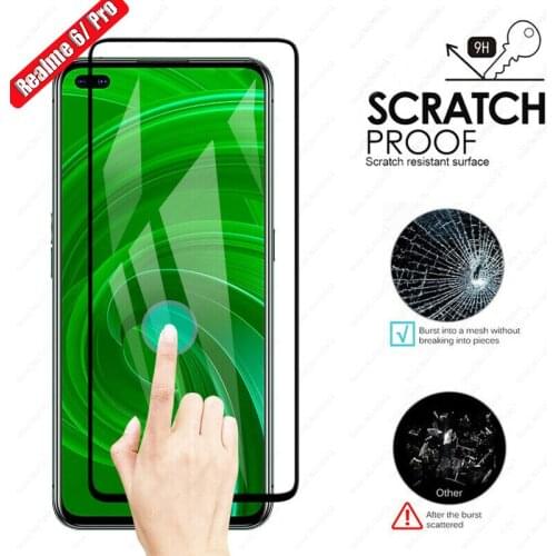 For OPPO Realme 6 / 6 Pro 3D Full Cover 9H Tempered Glass Screen Protector Film Full Coverage Protectors