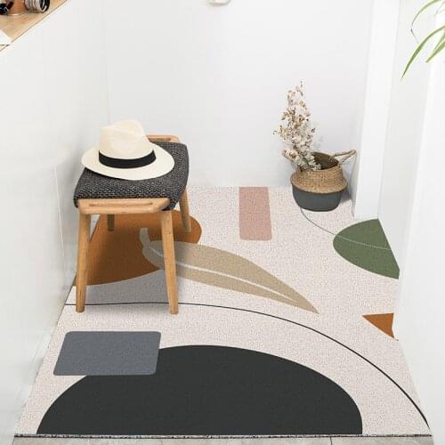 Modern Style Home Door Mat Carpet Living Room Bath Kitchen Entrance Door Mat PVC Anti-slip Mat Freely Cutting Hallway Mat Carpet