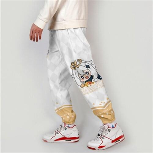 Genshin Impact Animation Peripheral Impression Trousers Overalls Cropped Pants Plus Cashmere